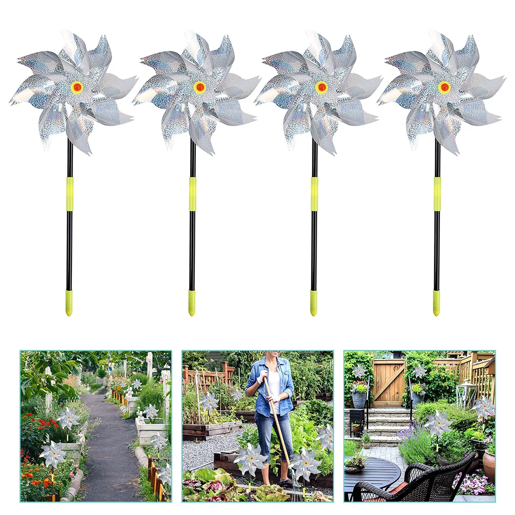 

4 Pcs Bird Windmill Mills Outdoor Pest Garden Tools Repeller The Pet Yard