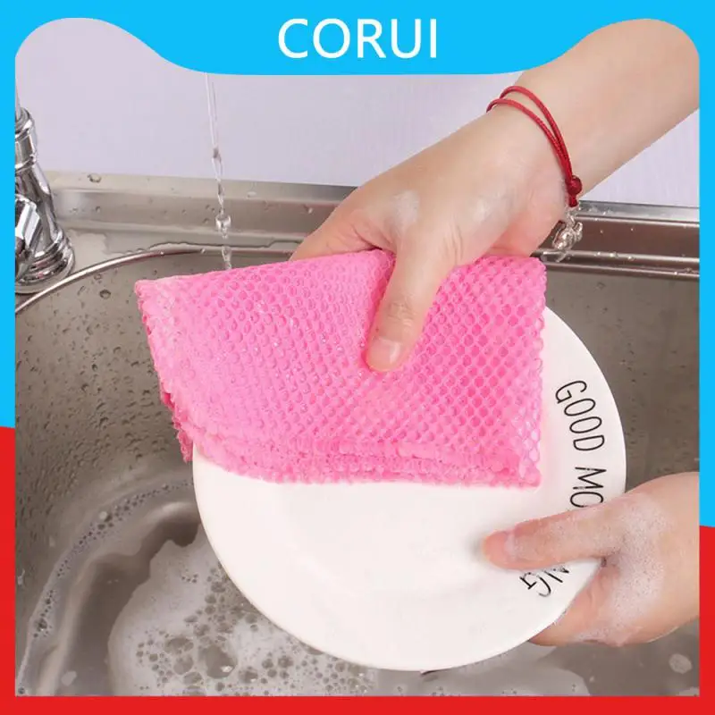 

Strong Cleaning Power Innovative Dish Washing Net Cloths Designed With Polyester Mesh Fabric Durable Microfiber Cleaning Cloth