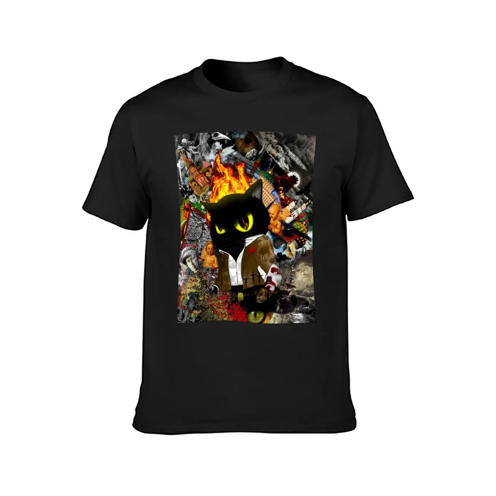 Футболка с изображением кота Бегемот (мастер и Маргарита) топы на заказ мужские