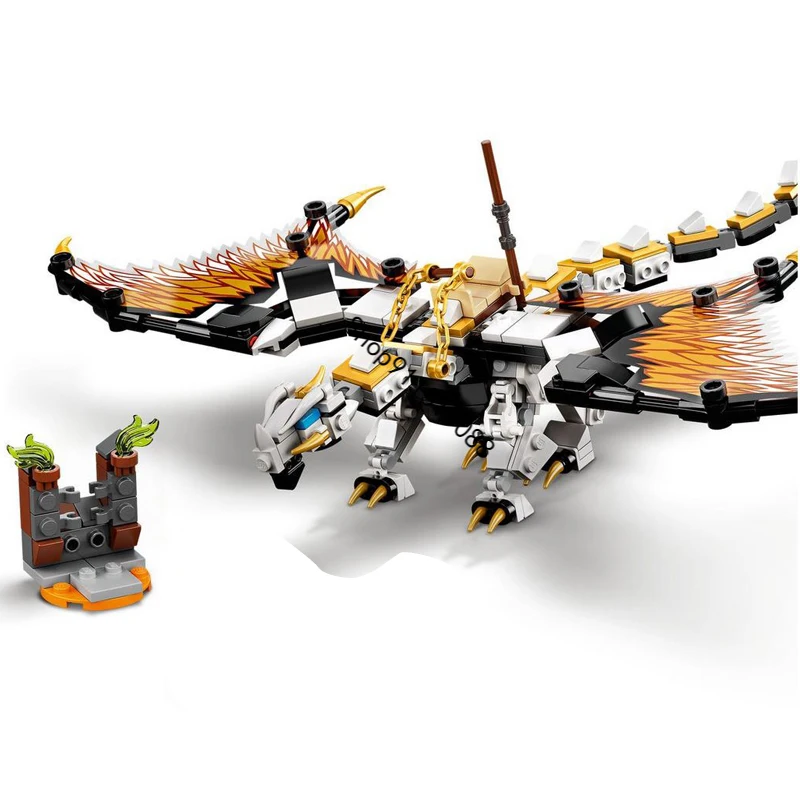 

2020 New Blocks Series Master Wu's Fighting Flying Dragon Compatible With 71718 Building Blocks Children's Toys