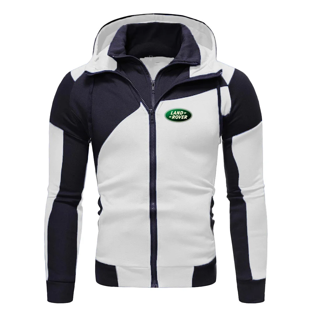 

Land Rover2022 New Autumn Winter Men's Coat Zip Hooded Solid Color Hooded Sweater Daily Warm Casual Sportswear Zip Sweater