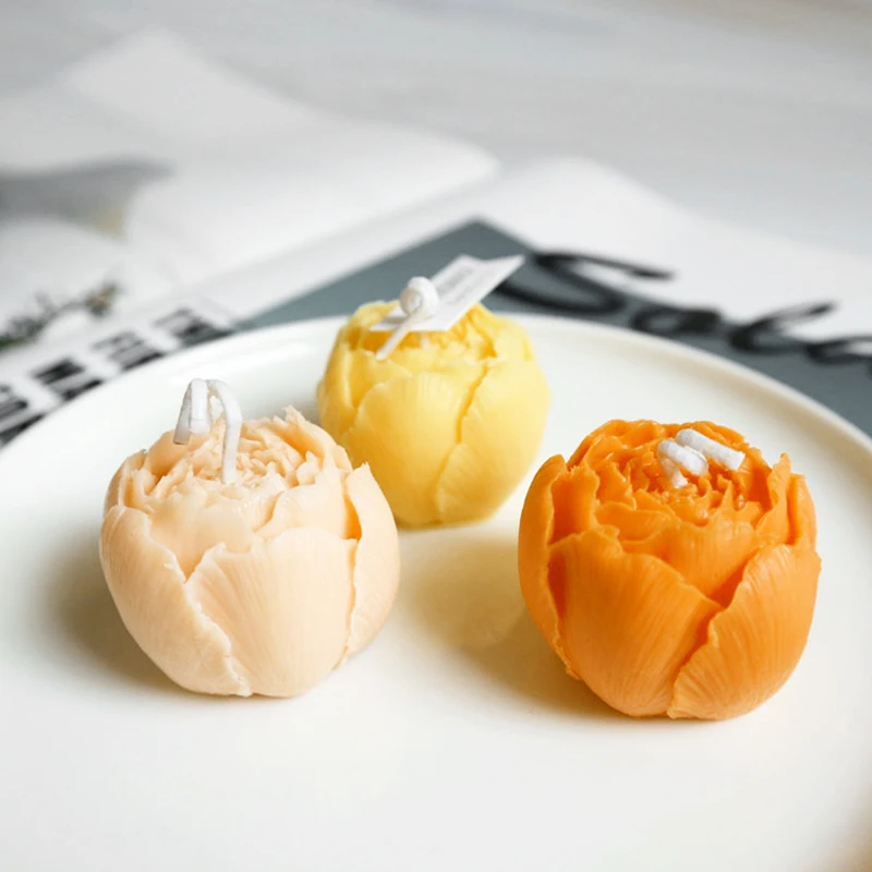 1 шт. форма для торта в форме розы DIY шоколадные помадные свечи восковые