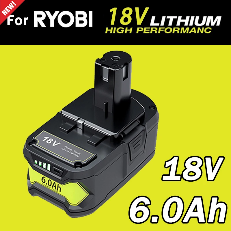 

6Ah для RYOBI 18 V батарея P108 18 V One + Plus батарея 18 Вольт литий-ионный Электроинструмент P104 P107 RB18L50 RB18L20 P108
