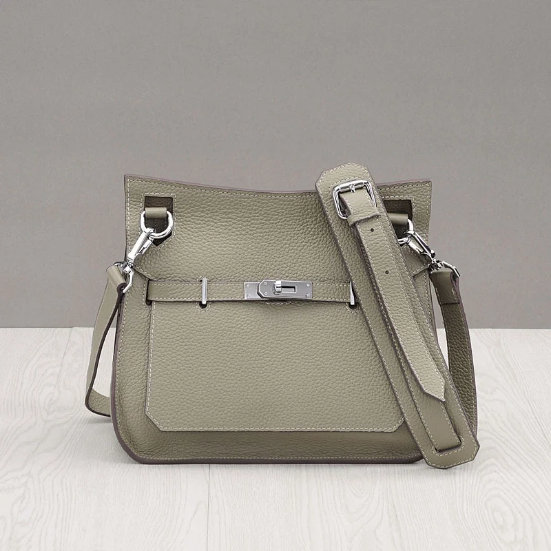 

2023 new women's bags Luxury design genuine leather platinum bag handbag fashion lychee pattern shoulder bag messenger bag