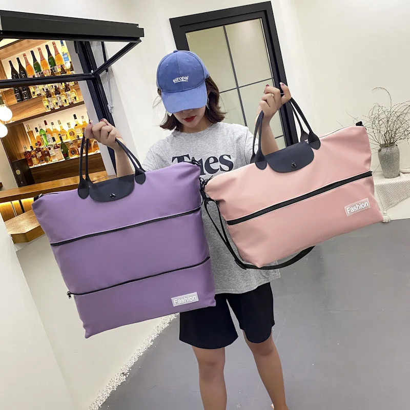Waterproof Sports Fitness Bag Adjustable Gym Yoga Bag Big Travel Duffle Handbag for Women 2021 Weekend Traveling bag Bolsa Sac