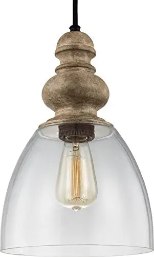 

Matrimonio Glass Pendant Lighting, Brown, 1-Light (9"Dia x 14"H) 60watts