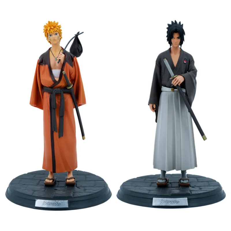 

30cm Anime Naruto Shippuden Action Figure Uzumaki Naruto Uchiha Sasuke Kimono Kawaii Doll PVC Collectible Model Toy Kid Gift