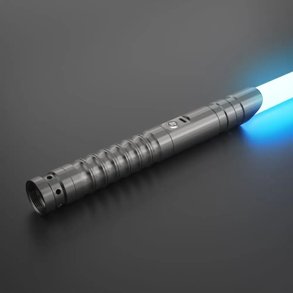 

RGB Metal Lightsaber Dueling Smooth Swing Laser Sword Sabre De Luz 15 Color Changing 12 Sounds FOC Rave Weapon Flashing Toy