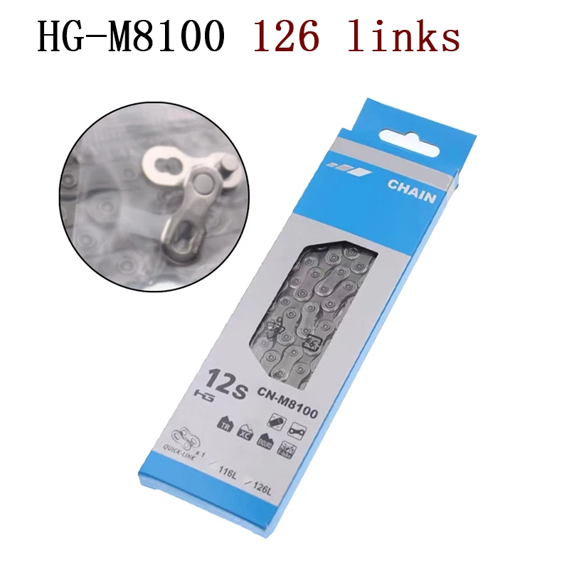 

HG-M8100 12 Speed 126 Links Chain 12S Mountain/Road Bike Box Chain Accessories Compatible with M6100/M7100/M9100 for Shimano