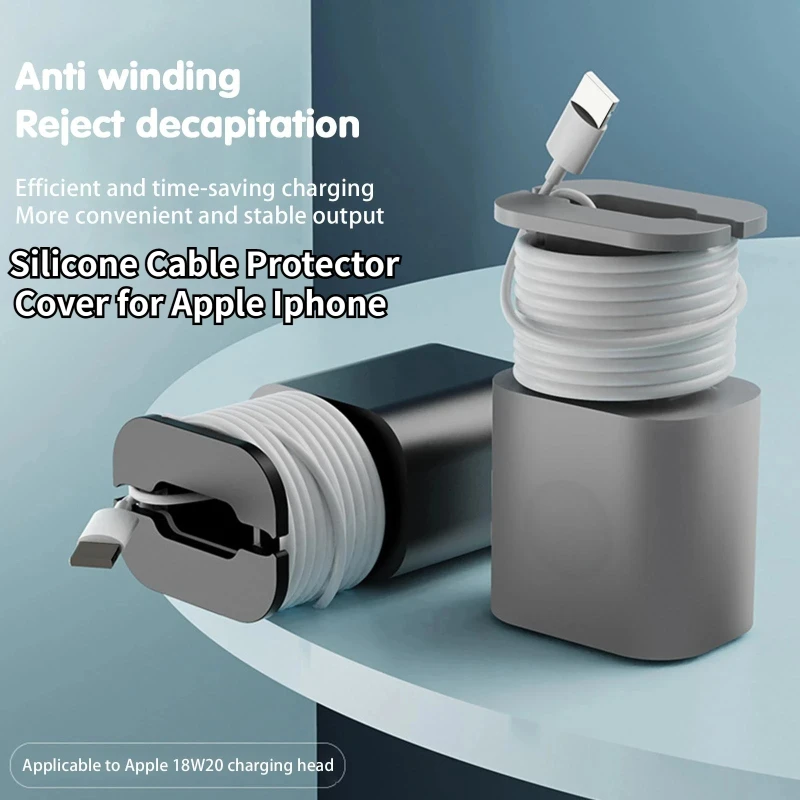 Силиконовый Органайзер Для Кабелей И Проводов Защитный Чехол Apple Iphone Usb-кабель