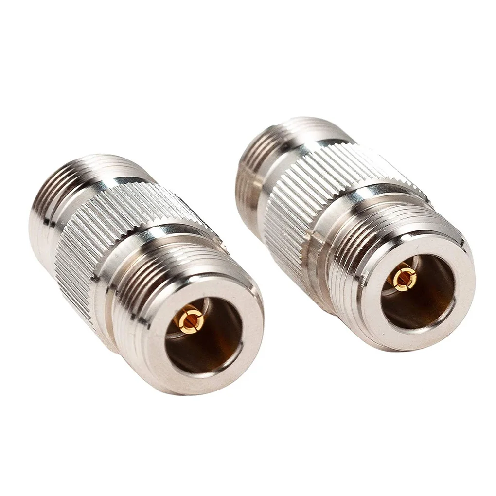 

2PCS Set N-Type Female to N-Female 50 Ohm Barrels Adapter Coupler Joiner Ham Radio Wireless WiFi Antenna Cable
