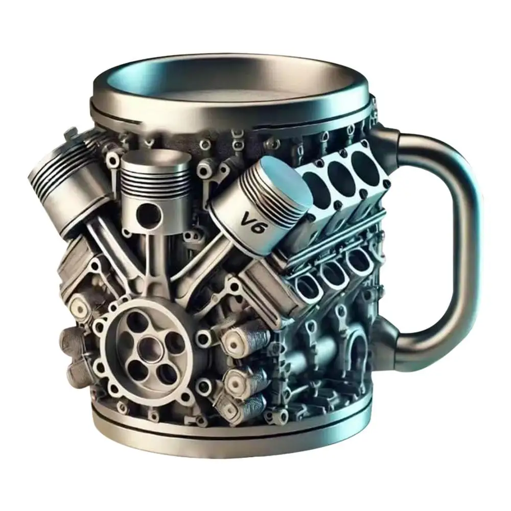 

Кружка из нержавеющей стали с дизайном двигателя V8