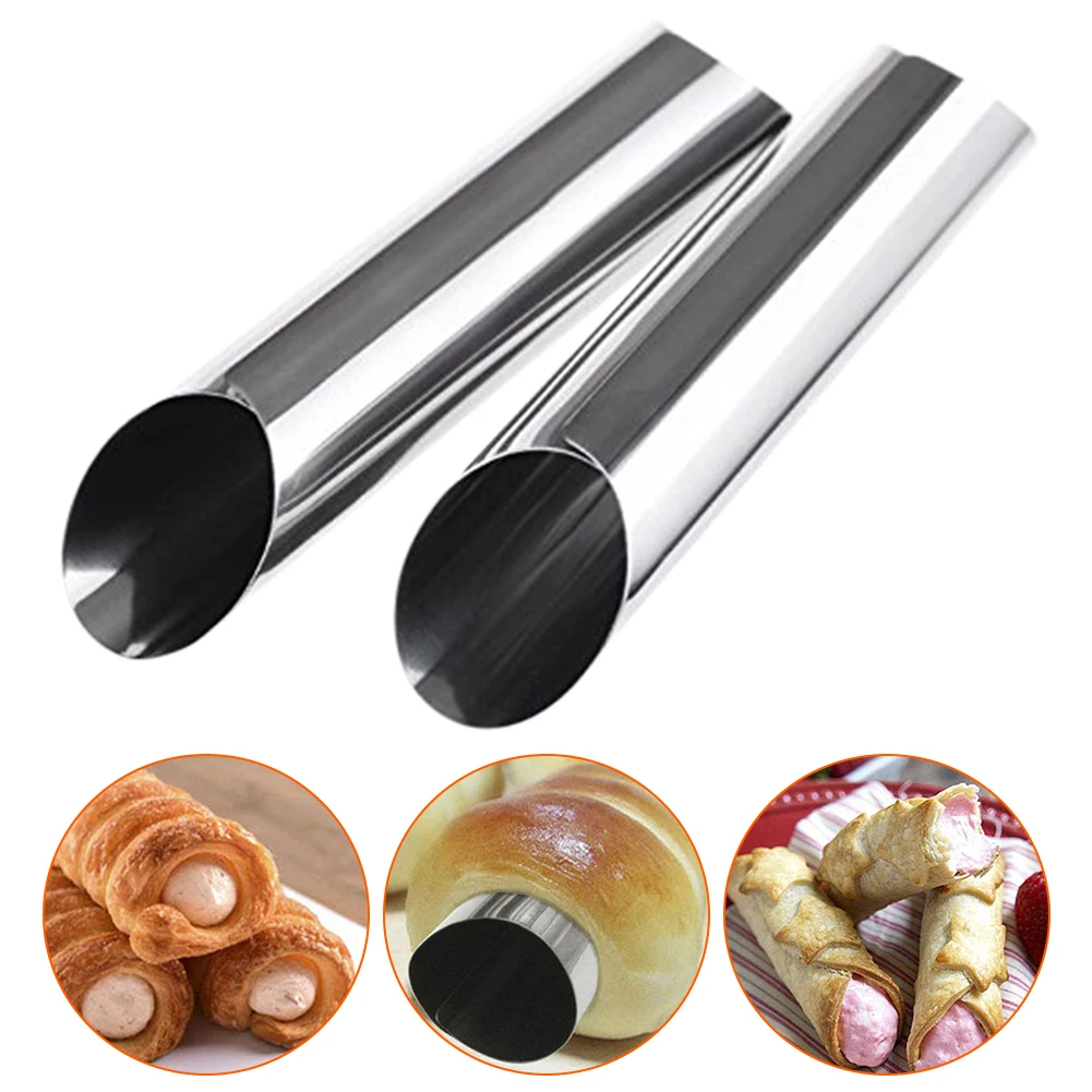 

304 Stainless Steel Pastry Baki Cannoli Forms Food Grade Cream Horn Mould Cake Horn Mold Cannoli Tubes shells Pastry Baking Mold