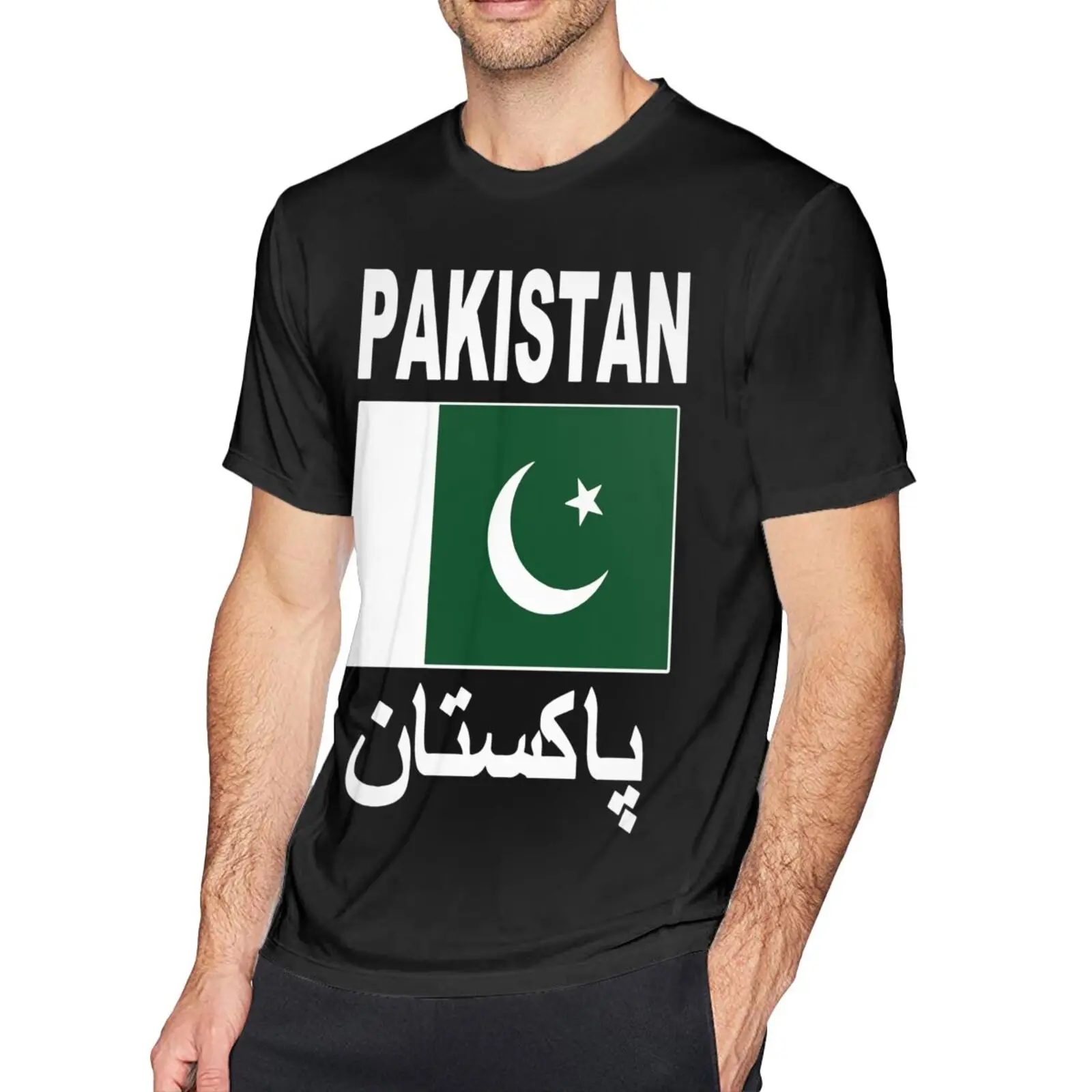 

Винтажная футболка для мужчин и женщин, с принтом пакистанского флага, 100
