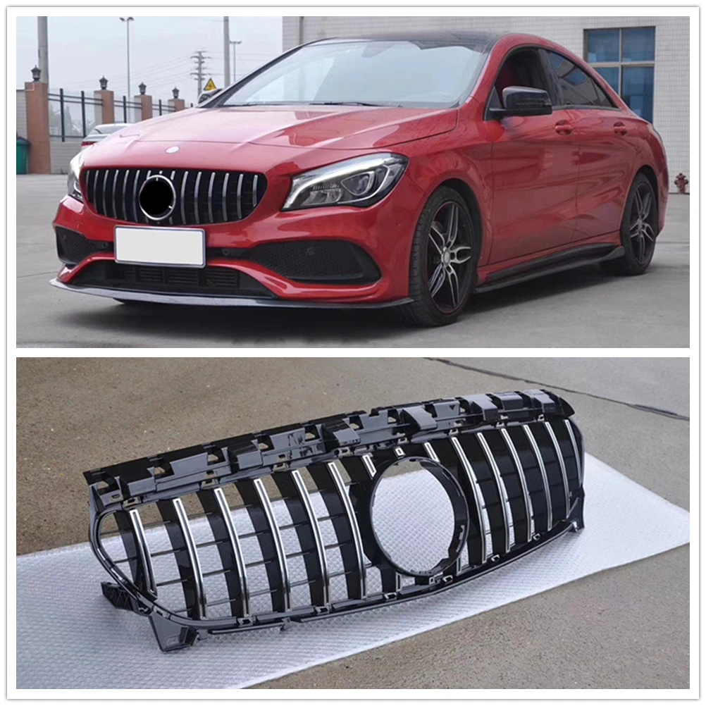 Передняя решетка автомобиля верхний бампер фотогриль для Mercedes Benz CLA 2017-2018 GT Style