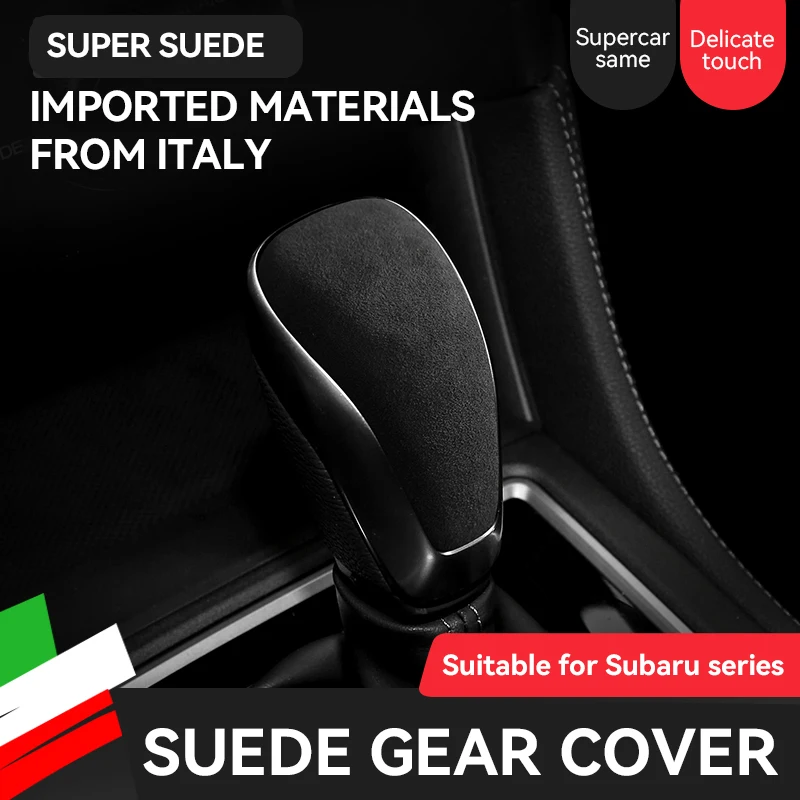 

Italy Super Suede for Subaru Forester XV 2018-2021 Accessories Flannel Gear Head Shift Knob Cover Handle Head Protection Car