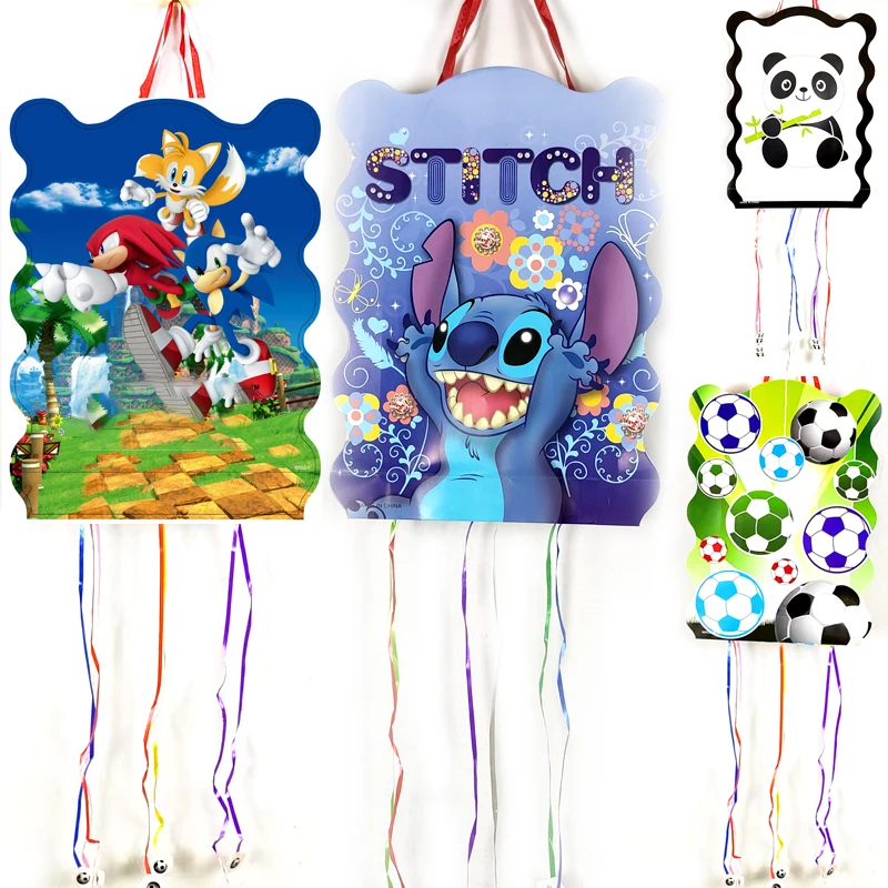 

1pcs/lot Birthday Party Decorations Pinatas Sonic Unicorn Lilo Football Princess Owl Theme DIY Pinata Baby Shower Supplies