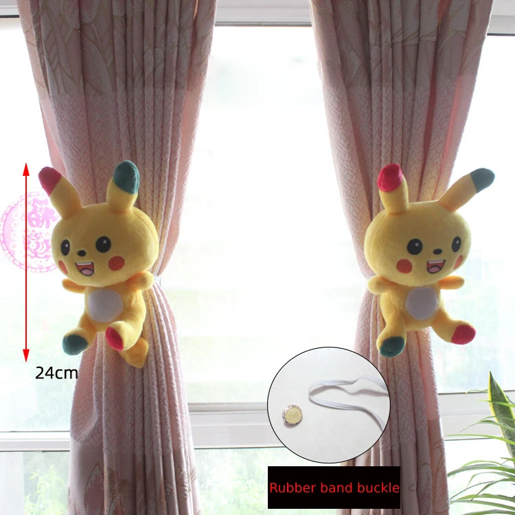 

2 шт., плюшевые занавески-занавески «Покемон Пикачу»