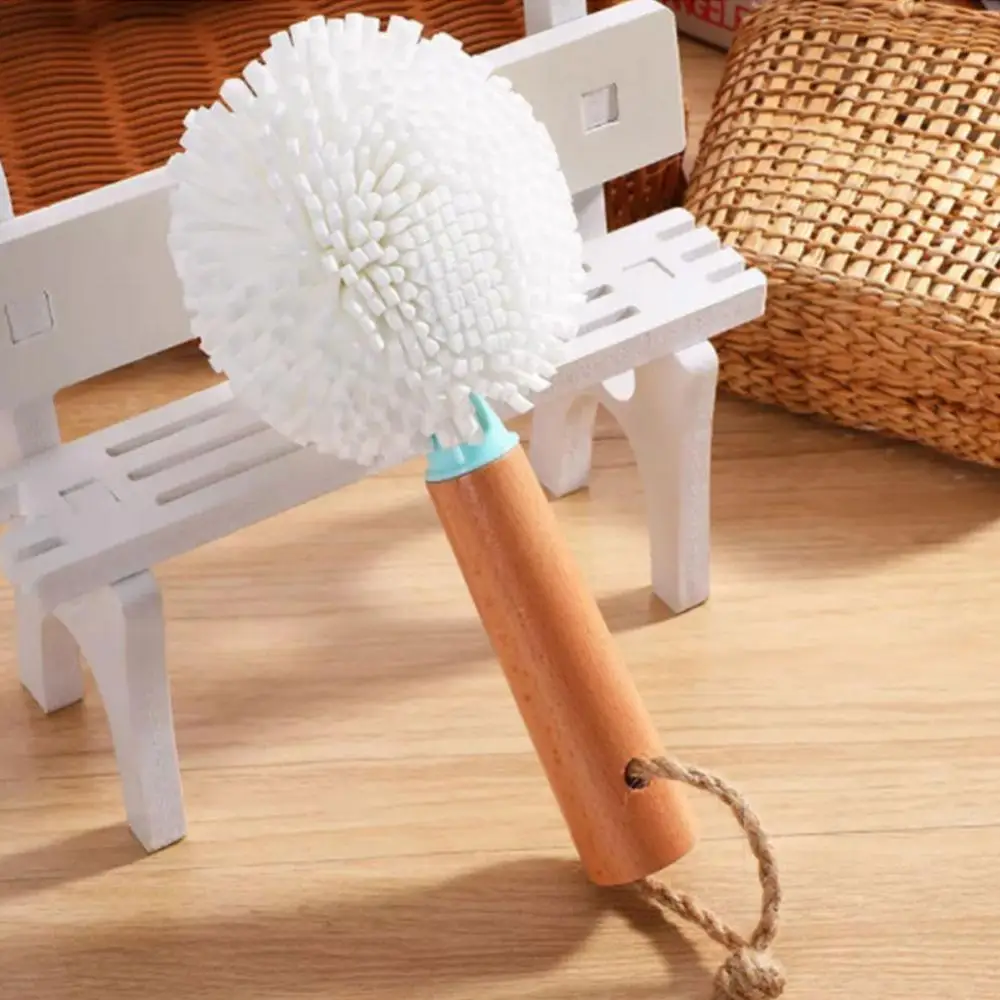 

Bottle Cleaning Household Cleaning Supplies Bamboo Handle Portable Remove Tea Stains Sponge Small Cleaning Brushes Long Handle