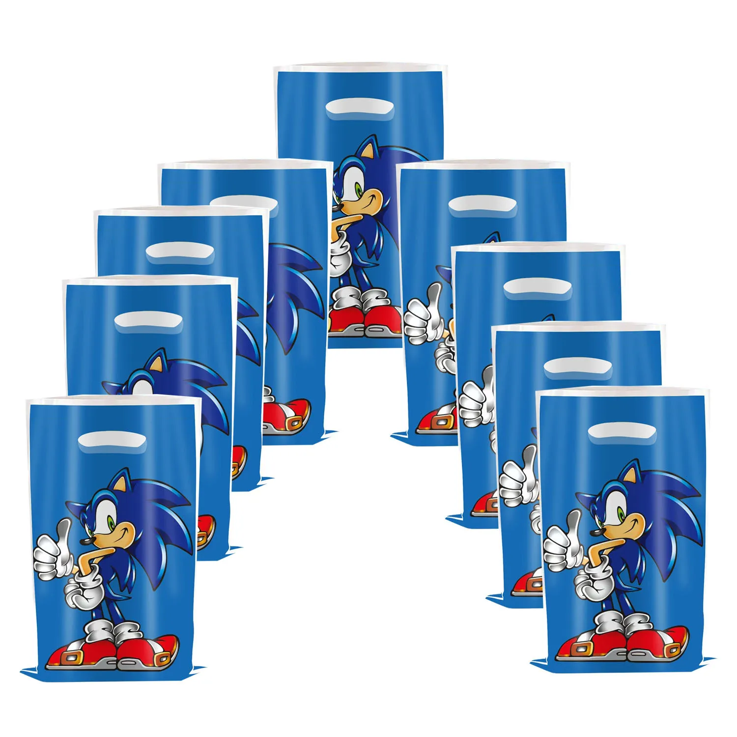 Фото Подарочные пакеты Sonic: Ежики, Теневые персонажи, Эми. Фольгированные пакеты, сумки-тоут, украшения для вечеринок, подарки для взрослых и детей. №2
