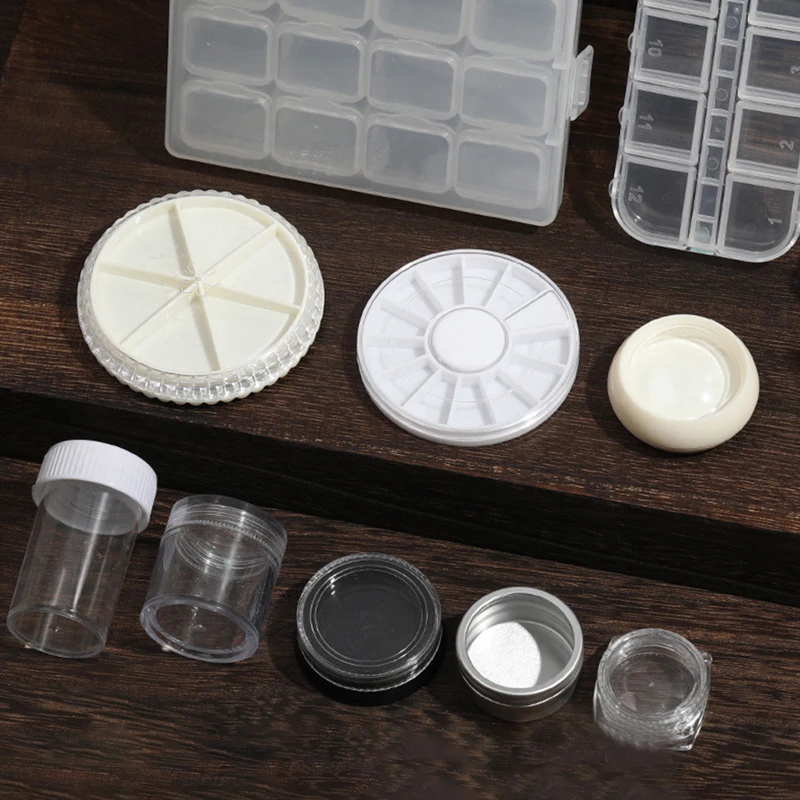 

1Pc Transparent Nail Art Empty Storage Case Box Rhinestones Gems DIY Jewelry Accessories Plastic Organizer Box Manicure Tool