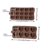 2022 new heart chocolate molds 15 cavity diamond love shape silicone decorations 3d cake mold wedding candy baking molds cupcake