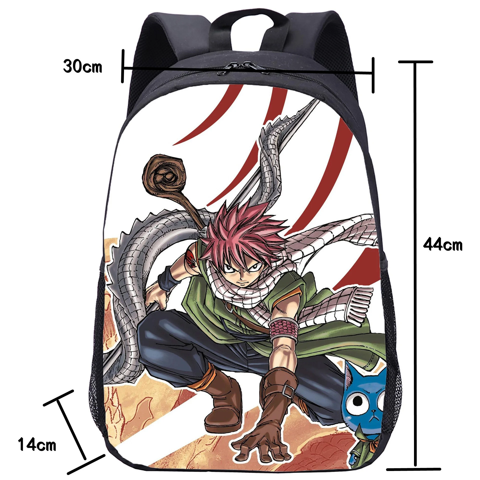 

Fairy Tail Anime School Backpack Large Capacity Wearable Backpack for Students Both Male and Female Handsome Cute Zipper Mochila