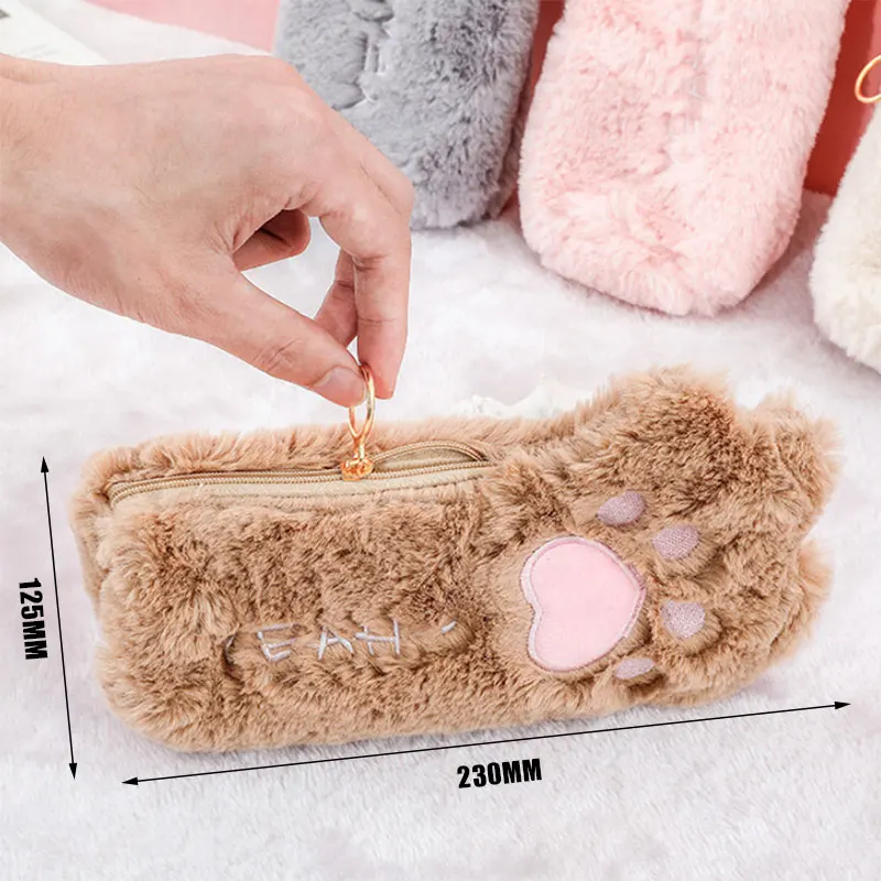 Мультяшный плюшевый пенал Kawai плюшевая собака школьные и офисные принадлежности