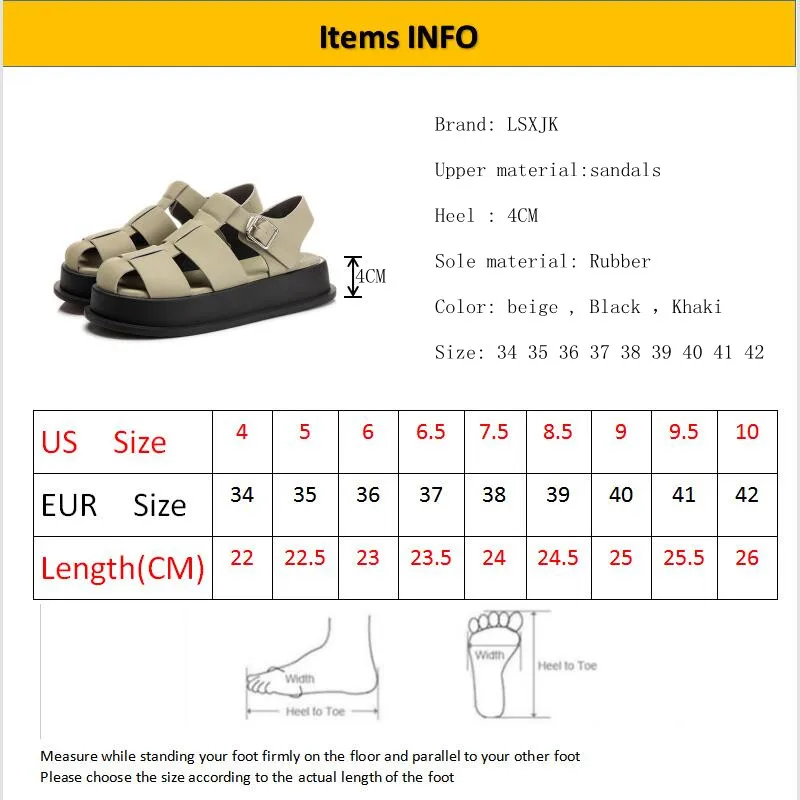LSXJK Casual Women Sandals 2022 Summer Shoes Genuine Leather Fashion Flats Slippers Female Cut-outs Black White Beach Shoes
