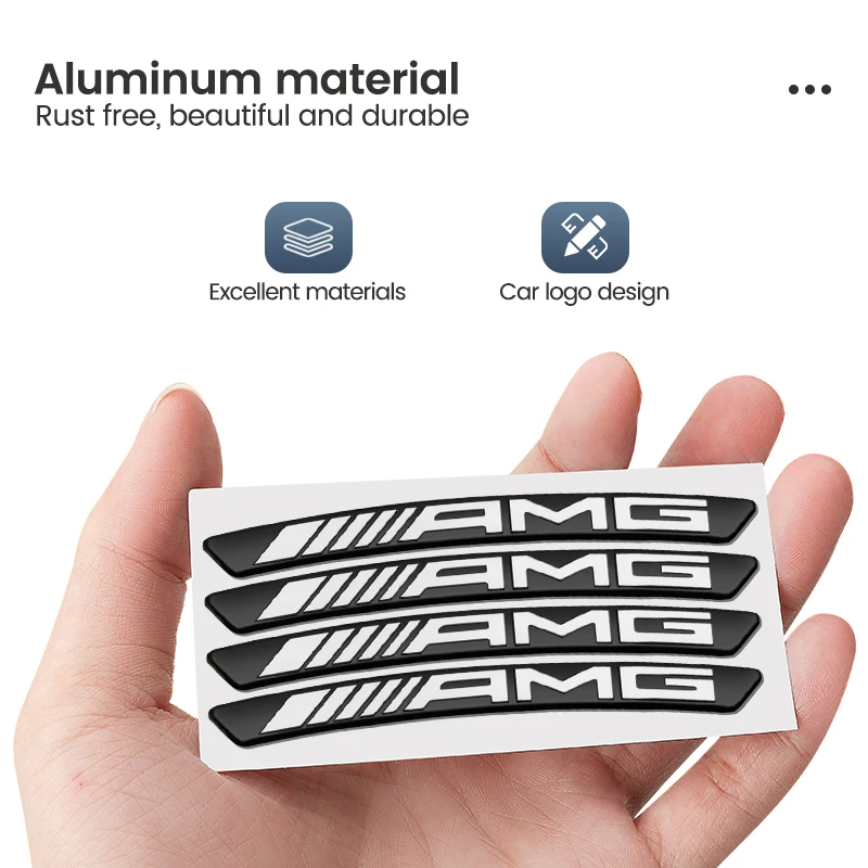 4 шт. декоративные наклейки на обод ступицы колеса Mercedes Benz AMG GLA W212 W204 W211W168 W213 W205 W210