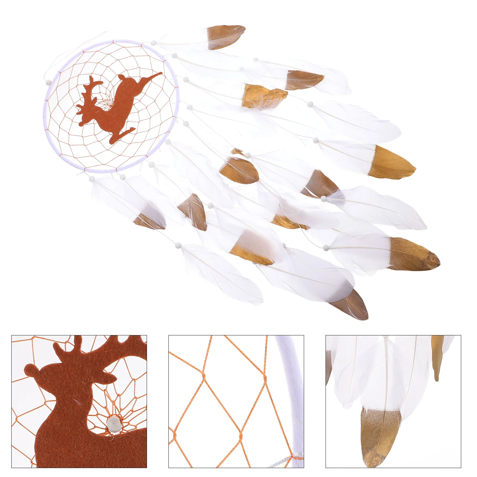 

Dream Catcherhanging Elk Wall Decor Christmas Pendant Wind Home Decoration Woven Fawn Chime Ornament Outdoor Indoor Hand Cotton