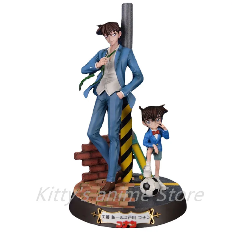 

28cm Detective Conan Kudou Shinichi Figure Jimmy Kudo Case Closed Anime Figures Statue PVC Figurine Model Collection Toys Gift