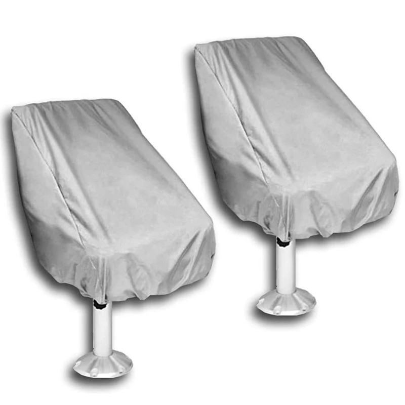 

Promotion! 2 Pack Boat Seat Cover, Outdoor Waterproof Pontoon Captain Boat Bench Chair Seat Cover, Chair Protective Covers