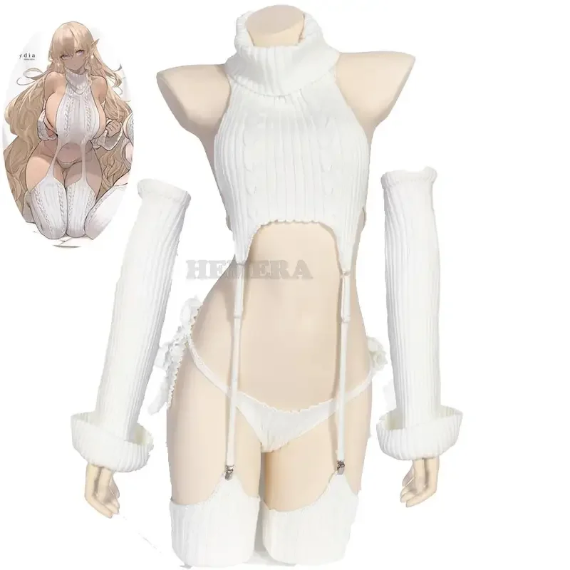Gotoh Hitori косплей аниме MOUTHS THE ROCK костюм женский сексуальный белый свитер боди