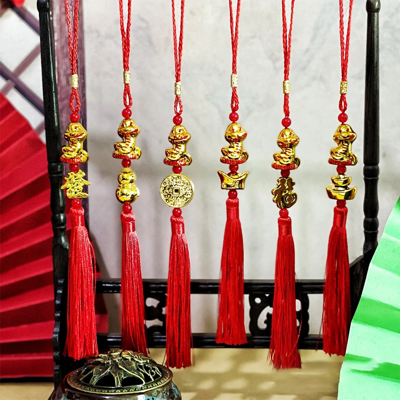 1 шт. 2025 год змеи позолоченный пластиковый кулон со знаком зодиака змея Юаньбао