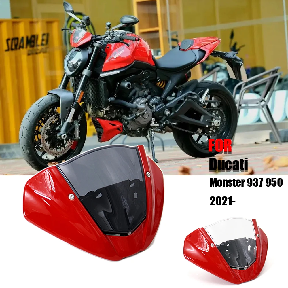 

For Ducati 950 Windshield Monster 937 Motorcycle Modification The Wind Plate 2021-2022+ Windshiel Monster 950Wind