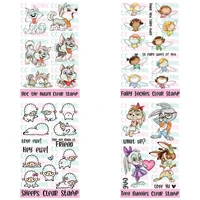 cute animals metal cutting dies and clear stamps for scrapbooking paper craft handmade card album punch art cutter 2022 new