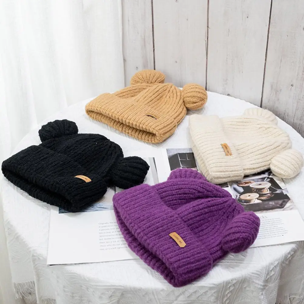 

Ветрозащитная однотонная шапка осень зима стильная, Женская Шапка-бини, однотонная, для повседневной жизни