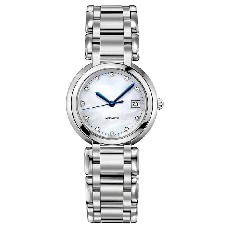 

High-Top Fashion Shell Dial Heart Moon Style Women Mechanical Automatic Watch Stainless Steel Sapphire Wristwatch