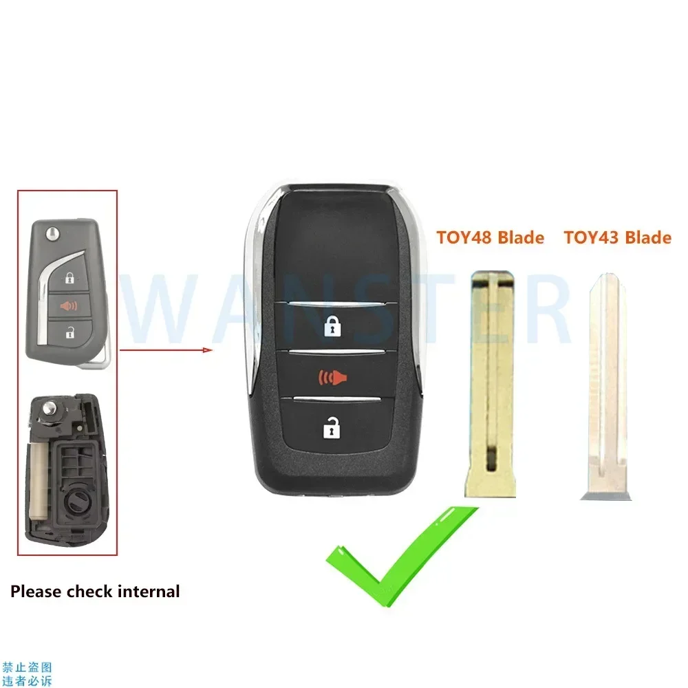 Автомобильный брелок для ключей модифицированный чехол Toyota Rav4 Yaris Highlander Auris Avensis