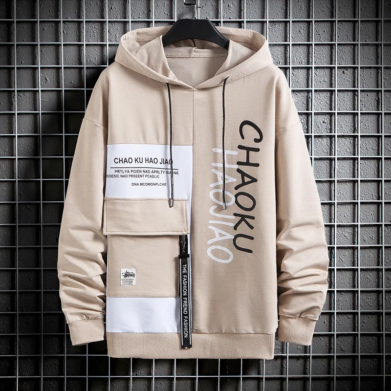 

2022 Spring New Hoodie Sweatshirt Men's Print Style Korean Trend Casual Long Sleeve Pullover Jacket Men