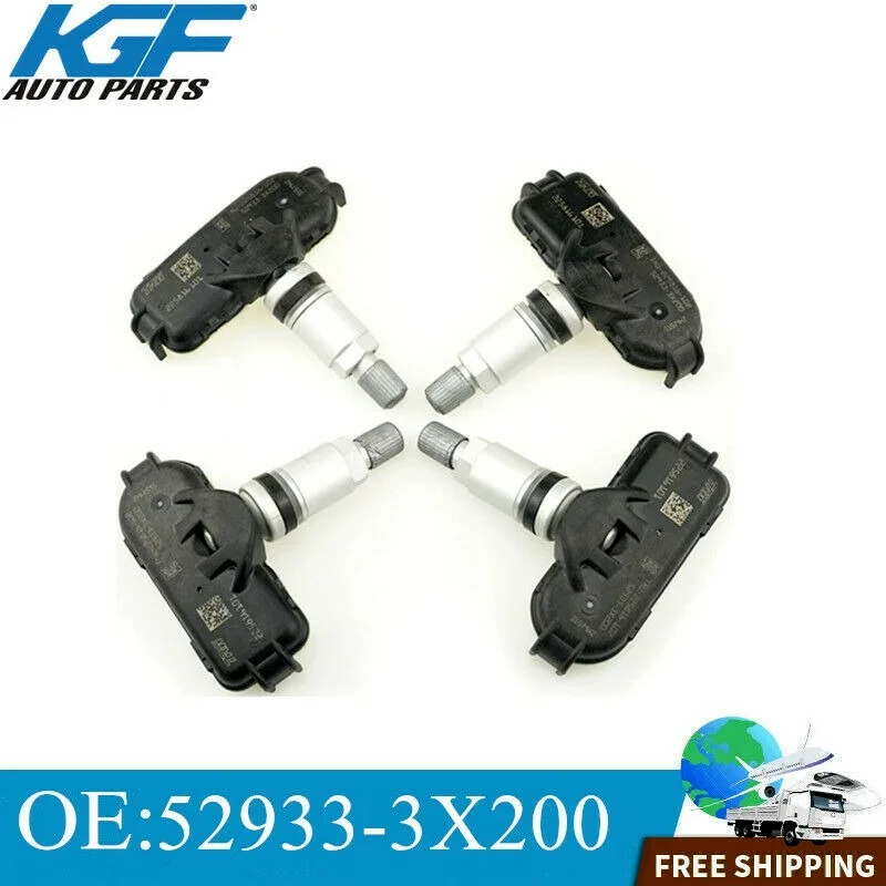 

4PCS For Hyundai Elantra Tucson Kia Rio 52933-3X200 TPMS Tire Pressure Sensors
