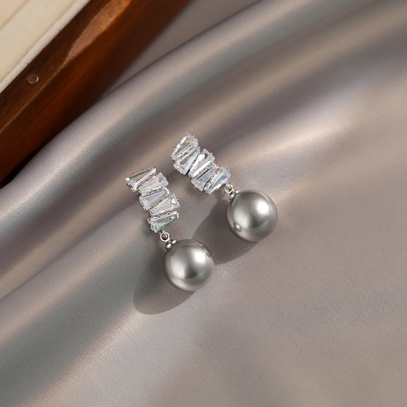 Новые модные французские Роскошные серьги с искусственным жемчугом женские в