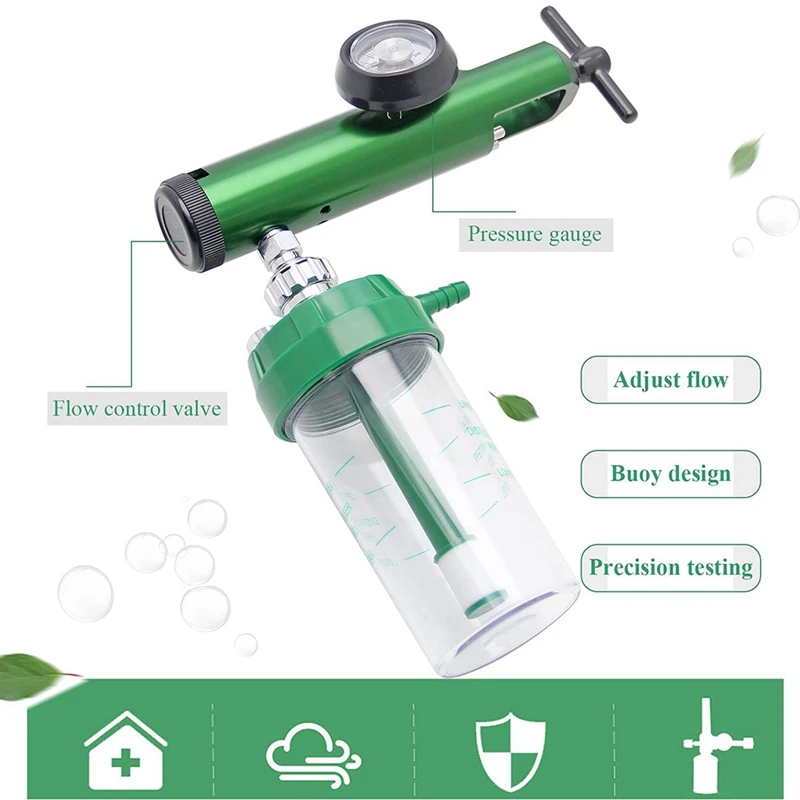 

Retail 2X Oxygen Flow Meter Oxygen Regulator 0-15 L/Min Pressure Reducing Regulator Valve Meter With 870 Inlet Thread