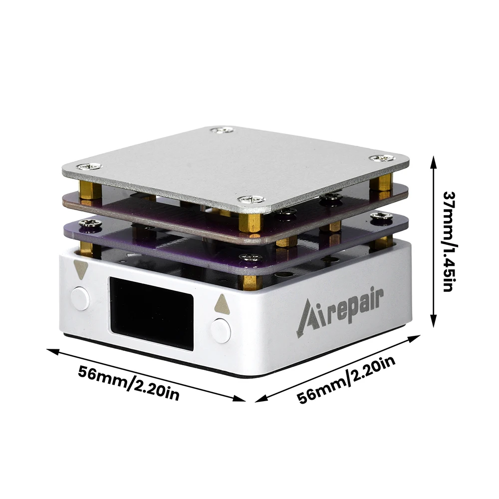 Фото Портативная паяльная станция с PD65W, 20 В, быстрая зарядка, алюминиевая нагревательная пластина, регулируемая температура 10-300C для ремонта печатных плат №5