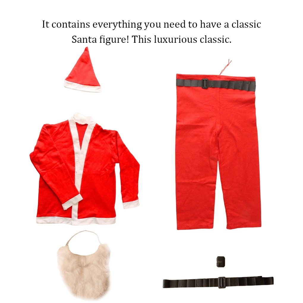 

Рождественская одежда, приятный для кожи костюм для косплея, дышащая Нетканая ткань, костюм Санта-Клауса, брюки, Рождественская одежда