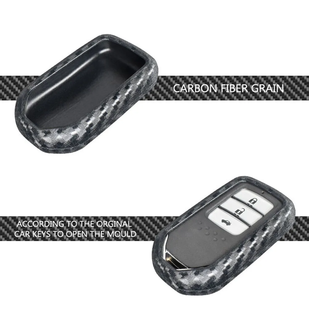 

Смарт-Защитные чехлы для ключей, аксессуары, чехол для стайлинга автомобиля Honda Civic Accord EX EXL Crv Crz Hrv, корпус из углеродного волокна