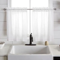 modern rod type curtain decorative polyester easy installation breathable window sheer home decor