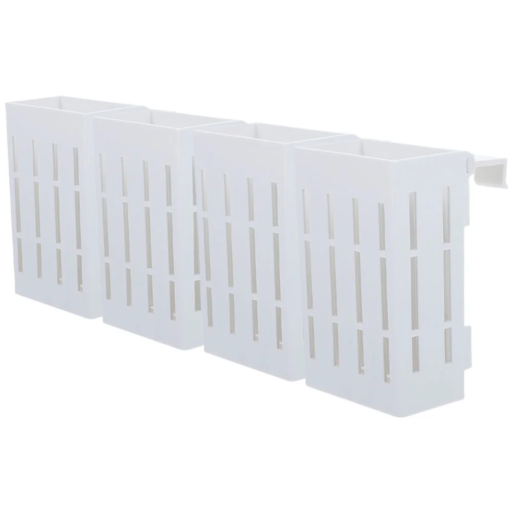 

4 Pcs Pot For Aquatic Pot For Aquatic Plastic Clothes Hangers Live Fish Holder Aquatic Pot Chopsticks Spoon Plants