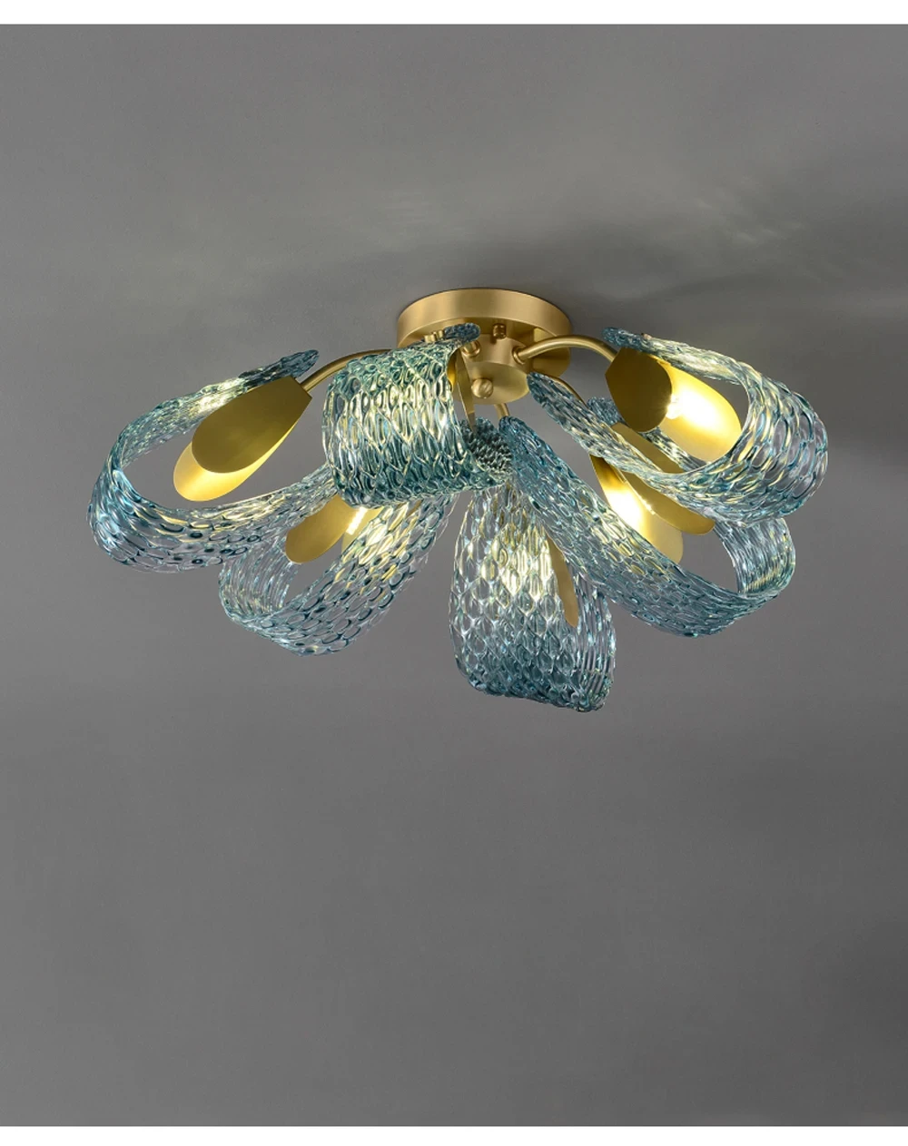 CX130EX G9 LED Funky Blue Beauty Desinger Медное стекло Lamparas De Techo 2024 Потолочная люстра Блеск